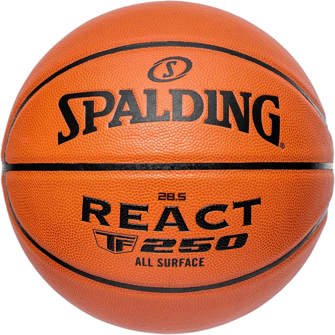 Spalding React TF250 Indoor-Outdoor Basketball, Size 6, 28.5"