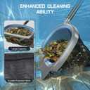 UIRWAY 3-in-1 Deluxe Swimming Pool Cleaning Kit - Includes Pool Brush with Detachable Side Round Ends, Deep Leaf Skimmer Net & Flat Fine Mesh Net for Inground & Above Ground Pools Cleaning(No Pole)