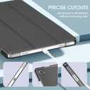 ProCase Smart Case for Galaxy Tab A11+ Plus/A9+ Plus 11 Inch, Slim Stand Hard Back Shell Protective Tablet Cover Folio Case for 11" Galaxy Tab A11+ Plus 2025/A9+ Plus 2023 -Black