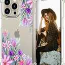 Hungo Compatible for iPhone 15 Case for Women Clear Design Cute,Girly Girls Tree with Colorful Leaves Autumn