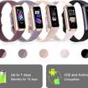 Fitness Tracker, Activity Trackers with 24/7 Heart Rate, Blood Oxygen Blood Pressure Sleep Monitor, Step Counter with 1.1" AMOLED Touch Color Screen, Calorie Pedometer Health Smart Watch for Women Men