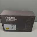 Heated Electric Blanket Queen Size - 84" x 90" Heating Blanket with Dual Control, 10 Heating Levels & 8 Hours Auto Off, Soft Warm Flannel Blanket, Christmas Birthday Gifts for Senior Grandma (Ash Gray)