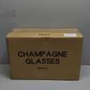 Champagne Glasses, Set of 12 Champagne Flutes with Unique Shape, Long stem Sparkling Wine glasses for Party, Restaurant, Bar, Wine Toasting, Clear