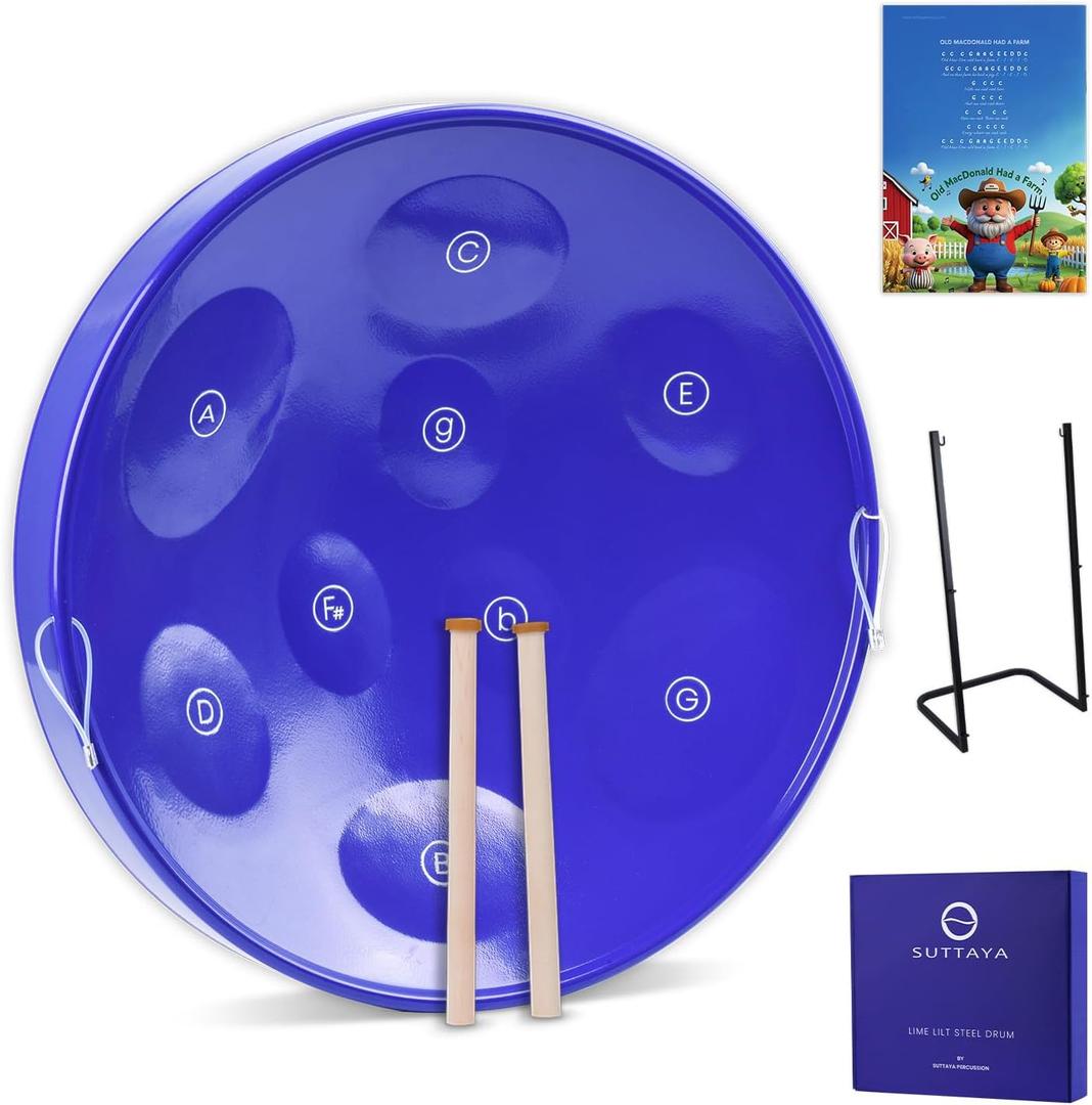 Suttaya Steel Drum Steelpan drum Educational Instrument with Collapsible Stand