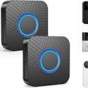 2 Pack Smart Wireless Doorbell Chime, 3 in 1 Doorbell Extender - Compatible with Ring & Blink & Google Nest Video Doorbell, No Wiring for Home, Elderly & Hearing Impaired