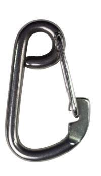 SandShark Premium Anchor Bungee Dock Line. 1pc Carabiner Clip 5/16" inch (8mm) Stainless Steel 316 Marine Grade Safety Clip, Spring Hook, Rope Buckle Lock