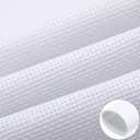 Zeyune Needlepoint Canvas 20 x 24 Inches 11 Mesh Blank White Canvas with 36 Colors Cotton Threads and 5 Needles for Embroidery, Knit Crochet Projects