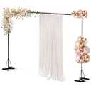 Backdrop Stand,10x7Ft Photo Backdrop Stand Photo Video Studio,Heavy Duty Square Backdrop Stand for Parties Wedding Photography Baby Shower Festival Decoration,Black