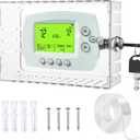 Thermostat Lock Box Universal Thermostat Cover Thermostat Lock Box with Key Large Thermostat Guard Thermostat Cover with Lock Fits Thermostats 6.5''*4.72''*2.2'' Or Smaller