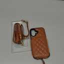 Bocasal Crossbody Wallet Case for iPhone 17, RFID Blocking PU Leather Zipper Handbag Purse Flip Cover, Kickstand Folio Case with Card Slots Holder Wrist Strap Lanyard 5G 6.3 Inch (Brown)