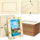 VOKOY 25 Pack Wooden Picture Frames for Crafts, 4" x 6" Photos DIY Wood Frames for Crafting,Unfinished Standing Photo Frames,DIY Frame Crafts Wood Decorate for Mother's Day Birthday Party Gifts