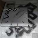 Modern Large Wall Clock for Living Room Decor Silent Quartz Battery Operated Pendulum Wall Clocks for Kitchen Home Bathroom Bedroom Wall Decor Wooden 33 Inch Giant White Wall Clock (Color:1)