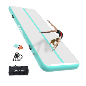 AKSPORT Gymnastics Air Mat Tumble Track Tumbling Mat Inflatable Floor Mats with Air Pump for Home Use/Tumble/Gym/Training/Cheerleading/Parkour/Beach