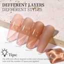 10 x MAYCHAO Jelly Gel Nail Polish -15ML Nude Brown Jelly Gel Polish Soak Off UV LED Sheer Brown Nail Polish for DIY Manicure Home Salon Nail Art, 0.5 OZ