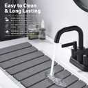 Large Stone Dish Drying Mat for Kitchen Counter, 24"16", Collapsible Quick Dry Dish Drying Mat, Ultra Absorbent Diatomaceous Earth Mats for Dishes Bottles Cups, Match Any Countertop - Grey
