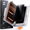 SMARTDEVIL 2 Pack Tempered Glass for iPhone 17 Pro Max Privacy Screen Protector, Military-Grade Shatterproof Protection, 9H Hardness, Anti-Spy Privacy Film, Fast & Easy Installation, Case Friendly Design (Black)