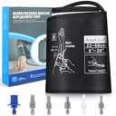 Universal XXL Blood Pressure Replacement Cuff - 9"-24" Wide-Range Fan-shaped Design, Better Fit for Big Large Arms, 6 Sizes of Connectors Compatible with Omron and Other Brands BP Monitors (Cuff Only)