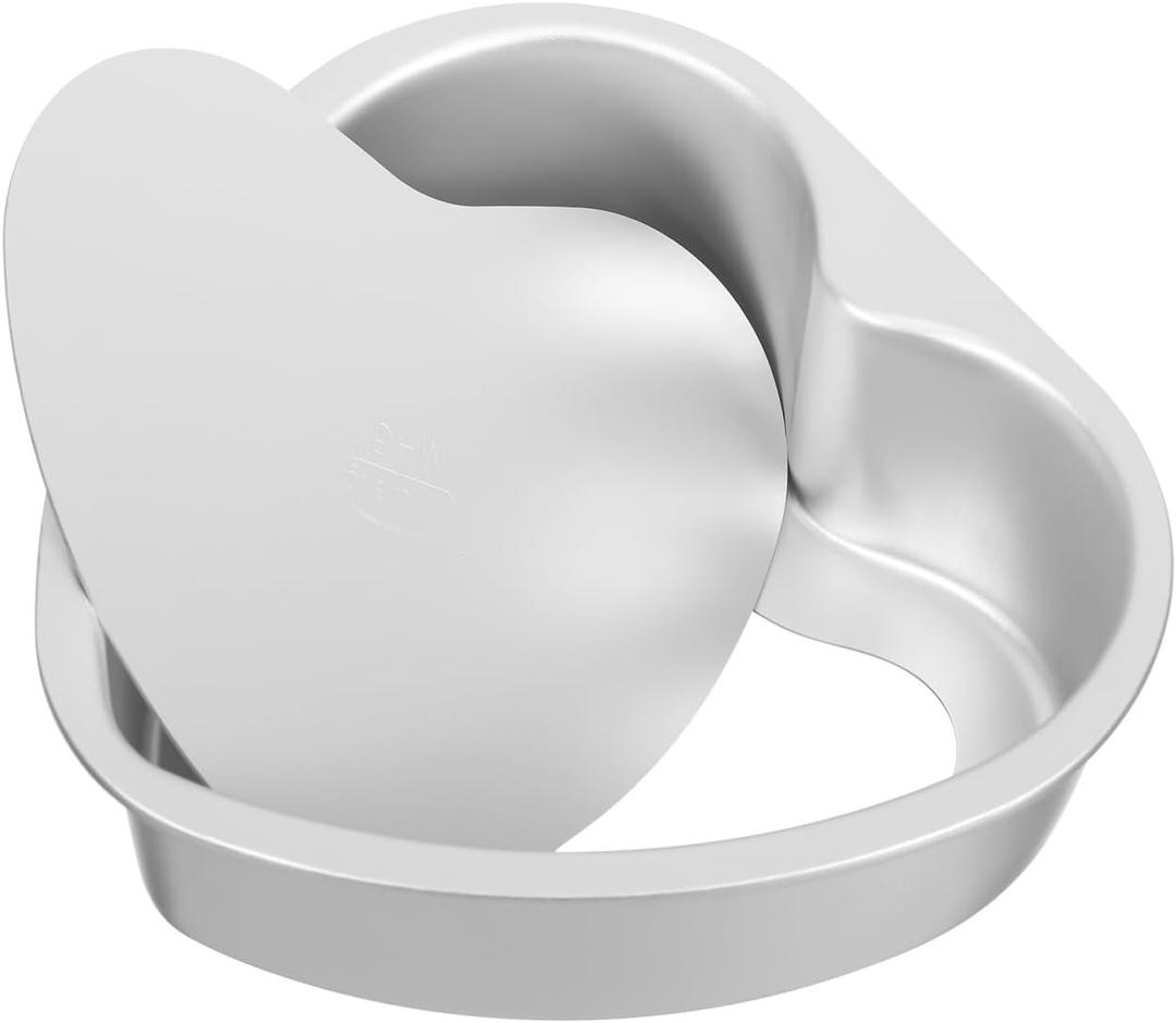 Heart Shaped Cake Pan 6 Inch Aluminum Cake Tin Baking Cake Mould for Weddings Birthday Party, Heart-shaped Small Cake Pan for 1-2 Servings