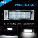 KDM LED License Plate Light With Error Free Load Resistors for Chevy Corvette SS Equinox Impala GMC Terrain Buick ATS CTS,Rear Tag Lamp Assembly Powered 18-SMD 6000K White,2 Pack