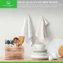 CHEF'S UNIQUE Wooden Utensil Holder For Countertop - Durable Cooking Utensils Holder - large Rustic Countertop Kitchen Dcor - Spatula Utensils And Spoons Organizer With Divider