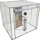 Beeveer Extra Large Paint Booth 8.2 x 7.2 x 6.5 ft with Frame and Zipper Oversized Clear Portable Spray Paint Booth Rainproof Spray Shelter for Furniture Auto Parts Woodworking and Door Painting