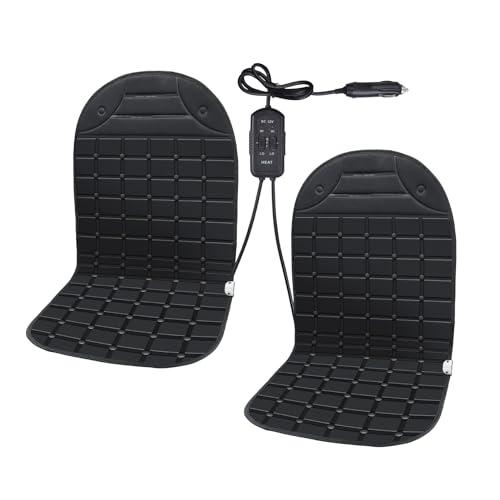 TAILERRI 2 Pack Seat Cushion Winter Cover for Full Back and Seat (Black)