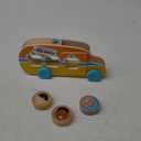 Melissa & Doug GO Tots Wooden Roll & Ride Bus with 3 Disks School Bus Toys for Babies and Toddlers - FSC-Certified Materials