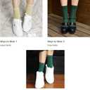 2 Pairs Women's Novelty Glitter Ankle Socks Casual Ladies Bright Retro Sox Piles Sock (Gold)