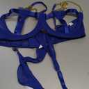 Avidlove Lingerie for Women 2pcs Bra and Panty Sets Heart Cutout Sexy Lingerie Set Sky Blue (Medium)