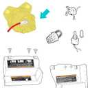 10L0L Golf Cart 48V Solenoid for EZGO RXV, 4 Terminal 150A, Replace OEM 624317, 649373
