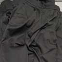 OYOANGLE Men's Baggy Wide Leg Pants Zipper Fly Pleated Trousers Business Casual Dress Pants with Pocket (XX-Large, Black)