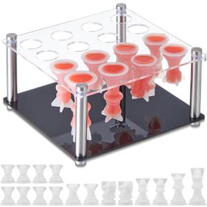 Teenyyou DIY Kit Include 1 Chess Piece Holder Metal and 16 Silicone Chess Molds for Epoxy Resin for Home Decoration and Family Party Board Games