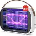 Buzbug LED Bug Zapper Indoor, LED Bulbs Up to 50,000 Hours, Sustainable Less Power, Durable High-Voltage Electric Mosquito Zapper, Fly Trap Mosquito Trap, Fly Killer -MA015B (white)