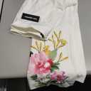 KARL LAGERFELD Paris Women's Printed Floral Pant, Soft White, 12