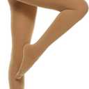MANZI Tights for Women Solid Color Pantyhose Colored Semi Opaque Footed Tights Soft Stretch High Waist Stockings 70 Denier (Medium-Large, Suntan)