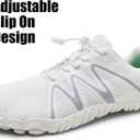 WateLves Barefoot Water Shoes Women Men Breathable Wide Width Toe Box Beach Walking Shoes Comfortable Slip On Minimalist Sneakers for Travel Hiking (White)