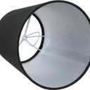 5 Pack Black Chandelier Shades, 4" Top x 6" Bottom x 6" High Barrel Lamp Shade, 4x6x6 Inch Linen Fabric, Perfect Fit for 5-Light Pendant Light Wall Sconce, Clip On Bulb E12 Socket(Set of 5)