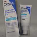 CeraVe Ultra-Light Moisturizing Gel, Hydrating Gel Face Moisturizer For Men & For Women with Ceramides, Niacinamide, Hyaluronic Acid, Fragrance Free, Oil-Free, Mattifying Moisturizer, 1.75 FL Oz
