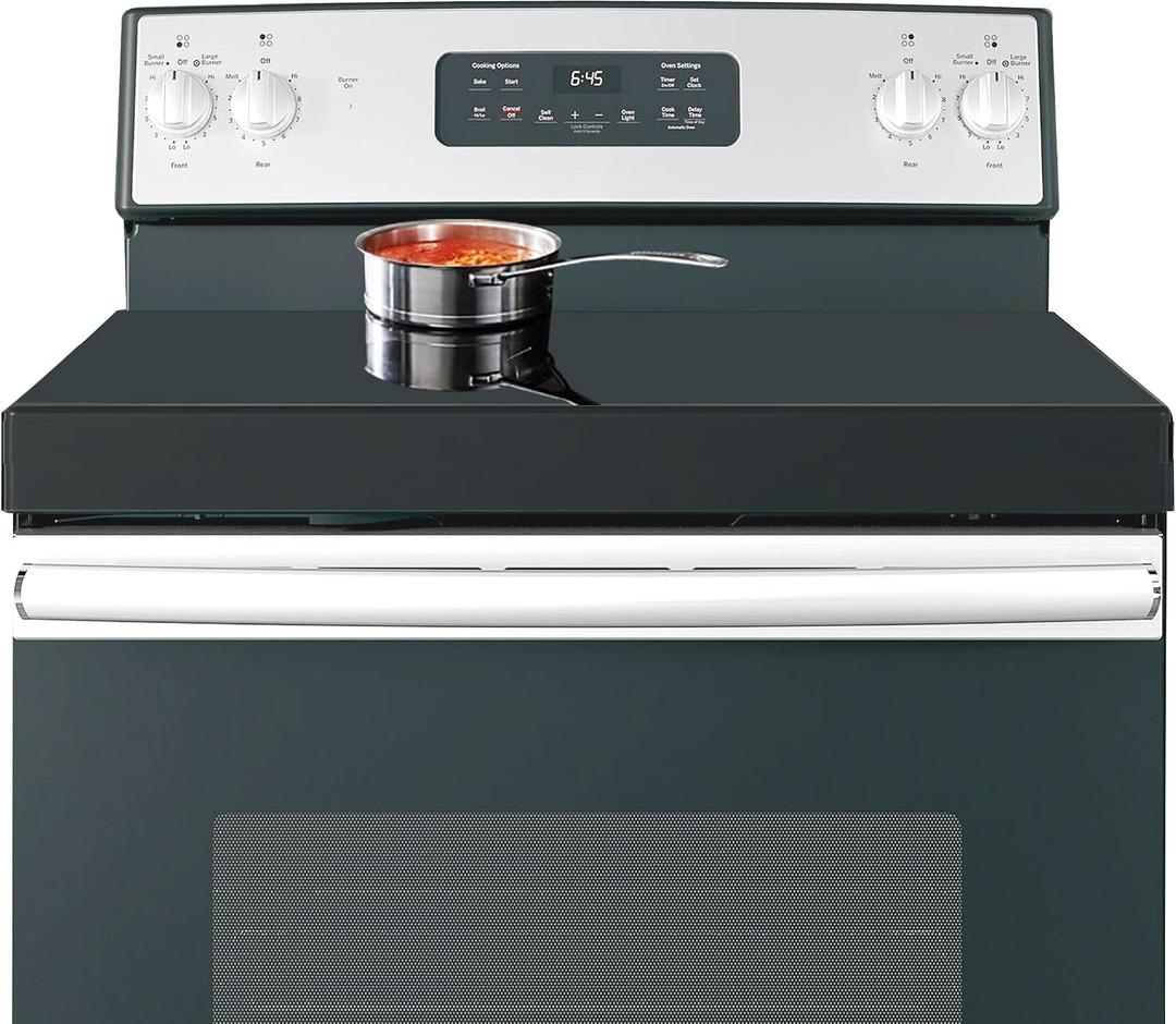 Stainless Steel Gas Stove Top Cover, Noodle Board Cooktop Cover, Kitchen Organizer for Gas and Electric Stove Range Expanding Kitchen Space, Large Size 30"x 22"x3", Black, 30.3"L x 22"W