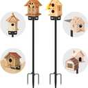 2 Pack 80 Inch Adjustable Bird Feeder Pole,Bird House Pole Suitable for Feeders & Birdhouse,Weather Station,Heavy-Duty Rustproof Design,Enhance Outdoor Decor & Birdwatching Experience