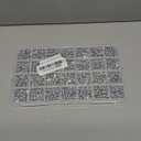 1400pcs Letter Beads Silver 7x4mm Black on Silver for Jewelry Making Bracelet Hair Braids Crafts