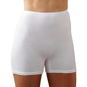National Cotton Straight-Leg Panties, Hard-to-Find, Long-Leg Panty in Soft 100% Cotton, 6-pk (11, White)