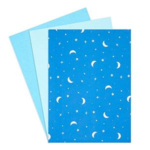 Sparkle and Bash Moon and Stars Gift Wrap Tissue Paper for Bags, 3 Blue Colors (20x26 in, 60 Sheets) - Star Tissue Paper