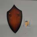 Queekay Wooden Sword Wall Mount Plaque Hanger for Katana Sword Display Stand Decorative Wall Decor for Display Plaque with Hardware(Black Brown,Classic)