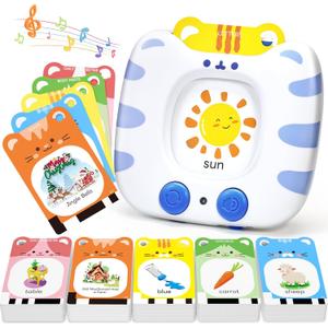 JoyCat Talking Flash Cards for Toddlers 3-5, 314 Words with Durable Thick Cards & Clear Audio, Easy to Slide in and Out, Speech Therapy Toys, Birthday Gifts for Boys Girls