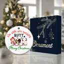 4 x Funny Ornament 2025  White Elephant Gift, We Wish You Nothing Buttt Merry Christmas Ornament with Santa, Reindeer, Elf & Snowman  Gag Gift Holiday Tree Decoration & Stocking Stuffer