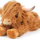 Highland Cow Stuffed Animals, Microwavable Stuffed Animals Heating Pad for Cramps, Pain Stress Relief, Heatable & Coolable Lavender Scented Cow Plush Toy for Anxiety, Women Kid Bedtime Highland Cattle