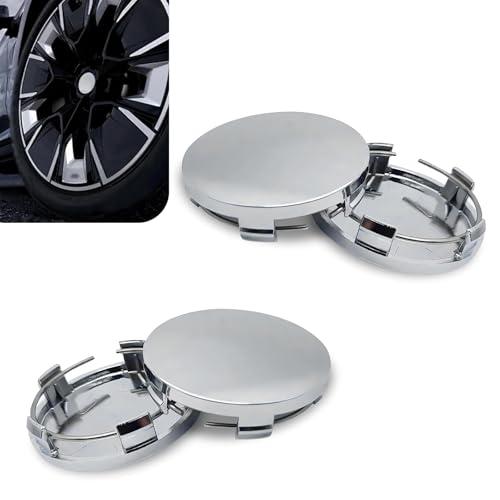 Titgoes Car Wheel Center Cap, 2.36" OD 2.2" ID Wheel Center Hub Cap Cover, Rust-proof Snap-in Vehicle Rim Hub Caps Replacement Accessories, Universal for Most Car, Pack of 4 (Silver)