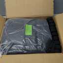 1200D Waterproof Boat Cover - Fits 14' to 16' ft Bass, V-Hull & Tri-Hull Boats - Heavy Duty Canvas Black