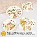 96Pcs Taco Anniversary Party Decorations Taco Bout Love Plates and Napkins Mexican Fiesta Decorations for Wedding Bridal Shower Engagement Anniversary Cinco De Mayo Party Supplies Serves 24